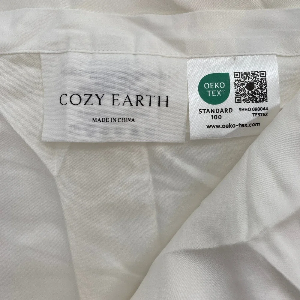 Cozy Earth Flat Sheet KING White 100% Viscose Bamboo Cooling Luxury Bedding